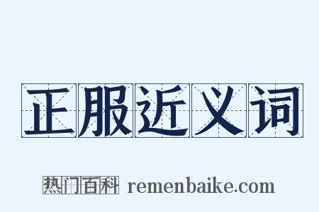 正服近义词是什么意思的图片